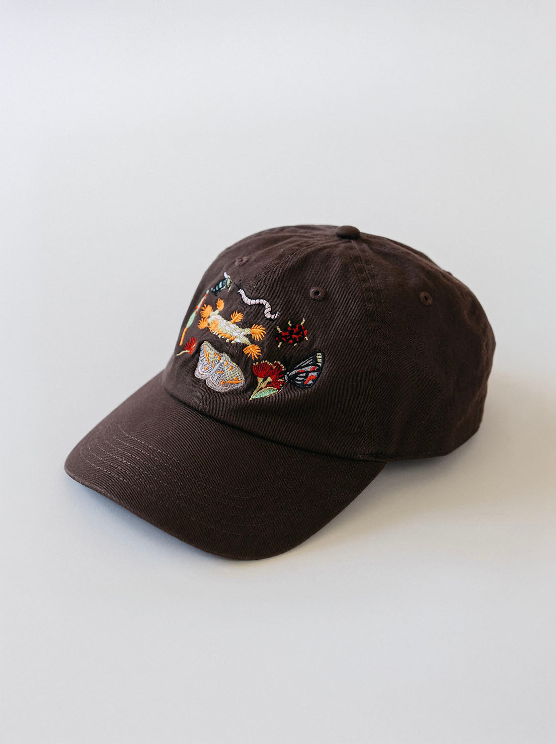 Claire Mosley Art - Cap - Brown/Insects