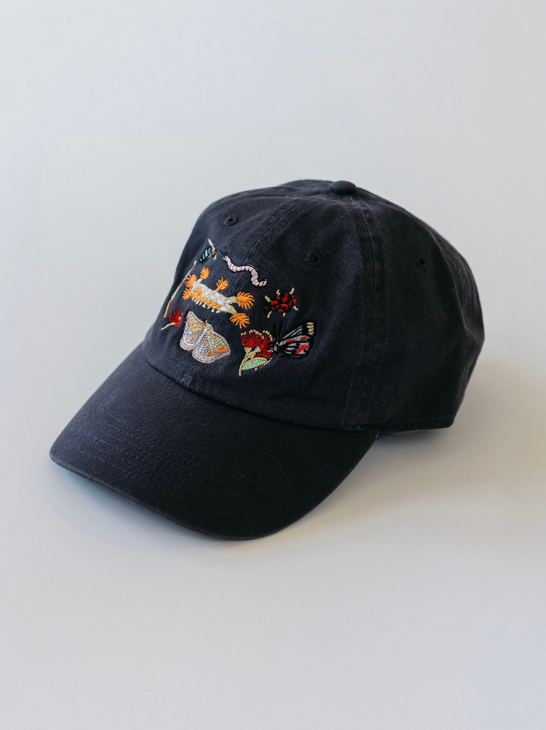 Claire Mosley Art - Cap - Charcoal/Insects