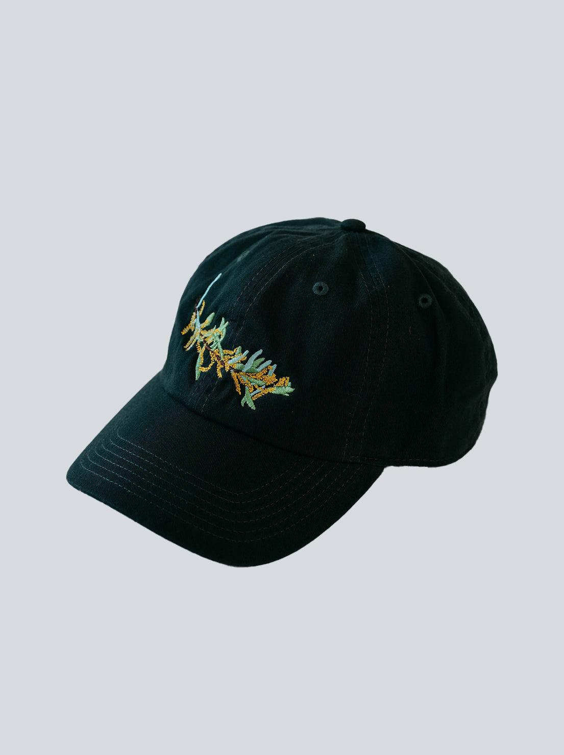 Claire Mosley Art - Cap - Dark Green/Wattle