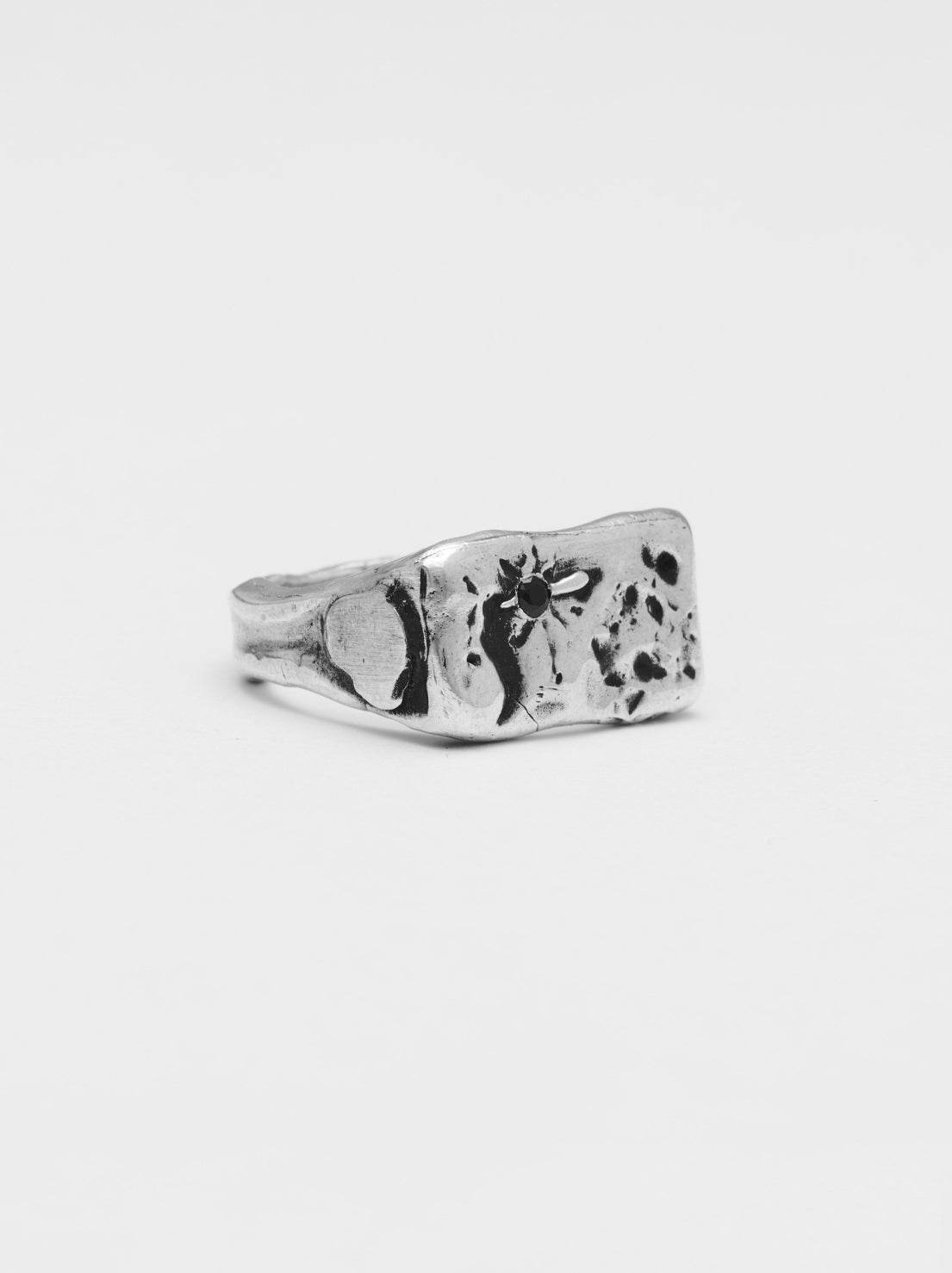 Curtis 925 - Wasting Signet Ring - Sterling Silver