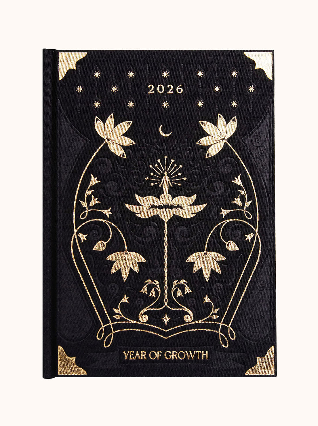 Dreamy Moons - 2026 Year of Growth Diary - Onyx Black
