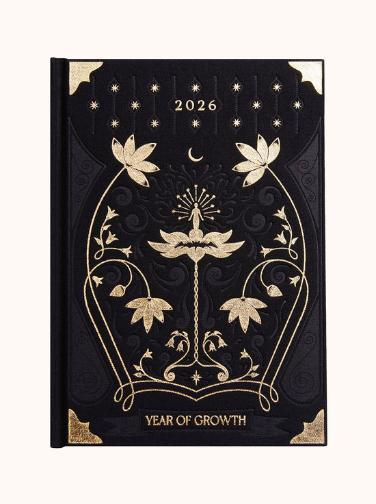 Dreamy Moons - 2026 Year of Growth Diary - Onyx Black