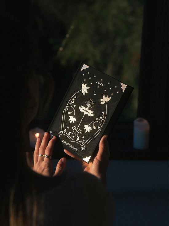 Dreamy Moons - 2026 Year of Growth Diary - Onyx Black