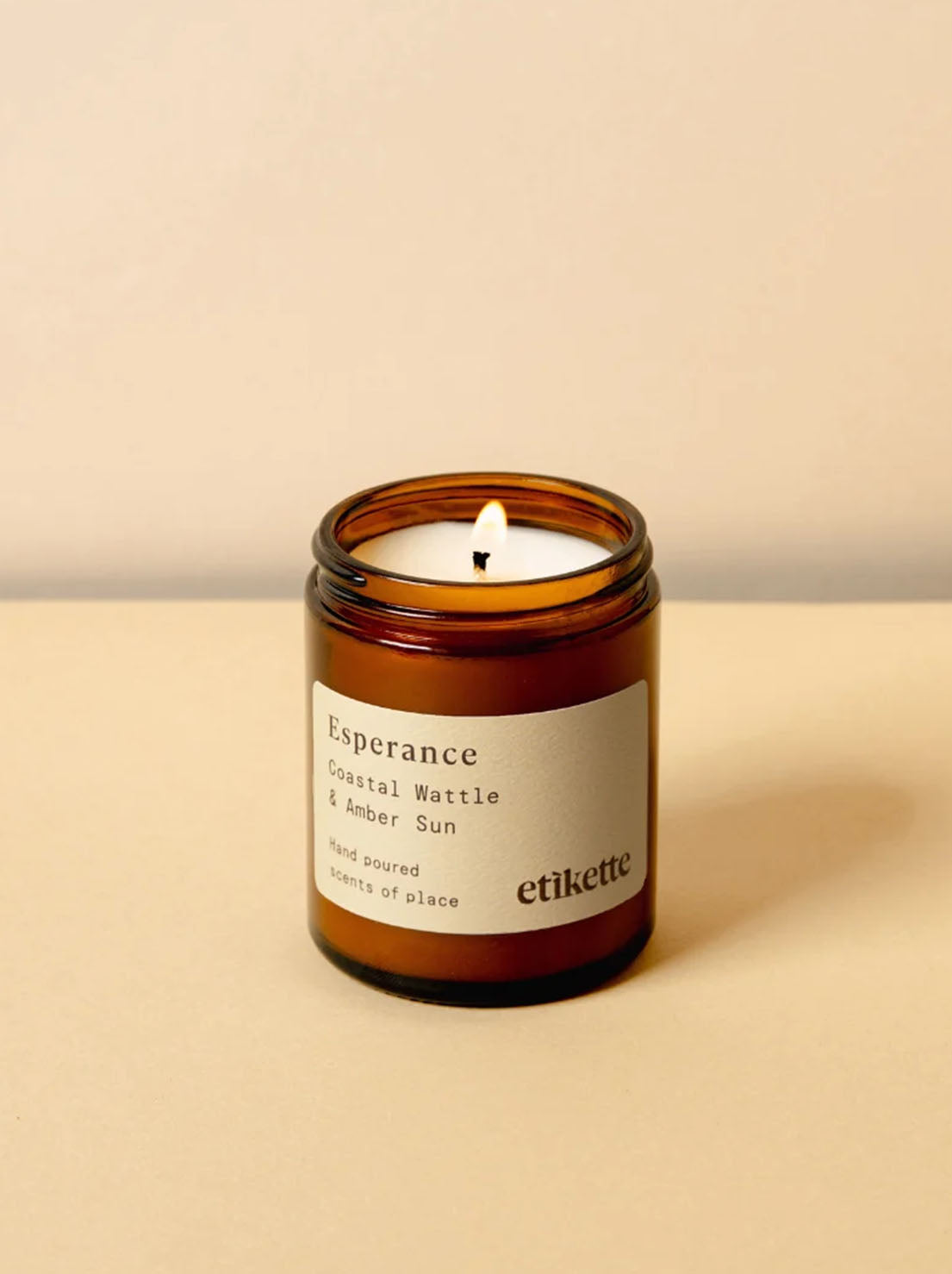 Etikette - Soy Candle 175ml - Esperance in Coastal Wattle & Amber Sun
