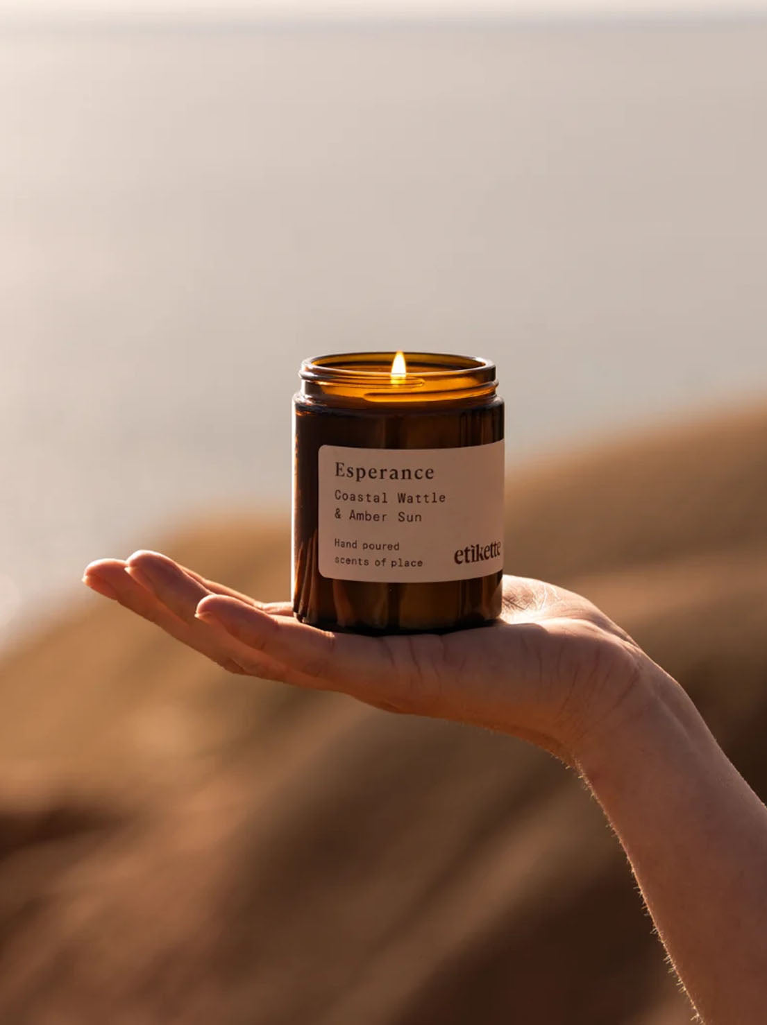Etikette - Soy Candle 175ml - Esperance in Coastal Wattle & Amber Sun