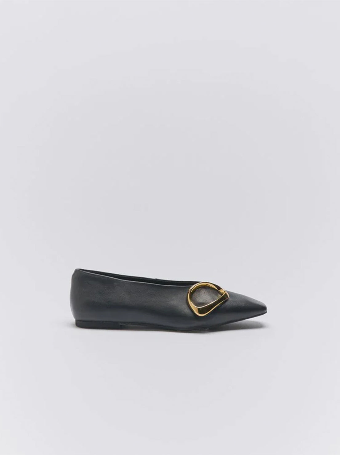 Goldie The Label - Candice Leather Ballet Flat - Black
