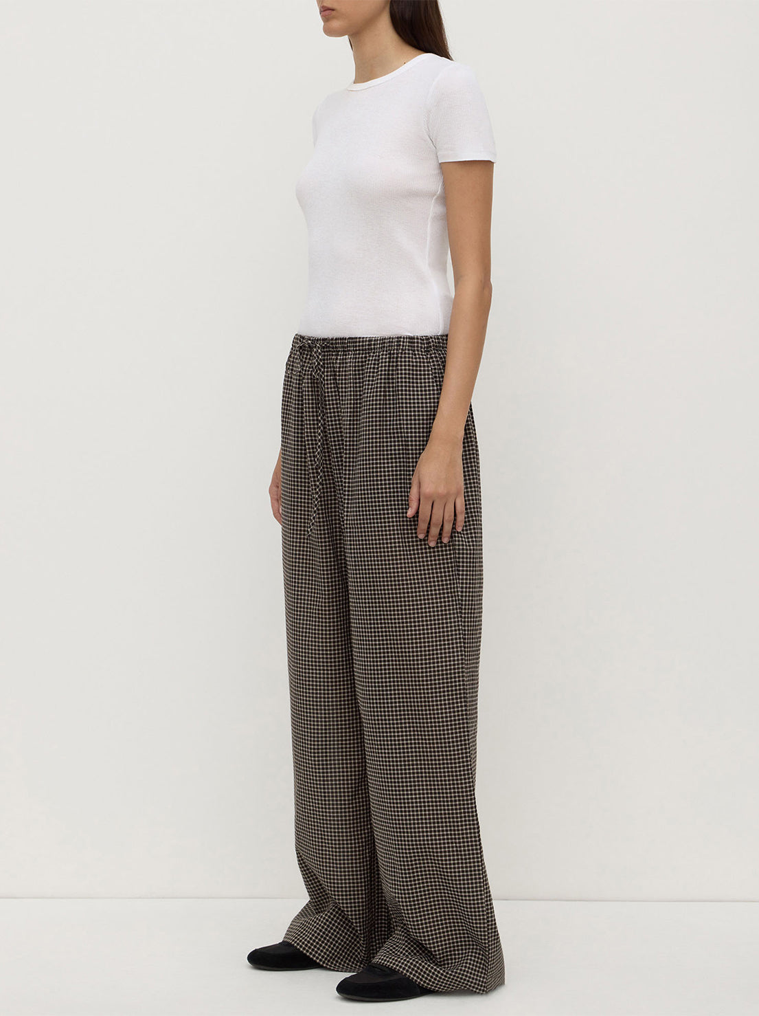 Assembly Label - Harriet Check Pant - Brown/Black