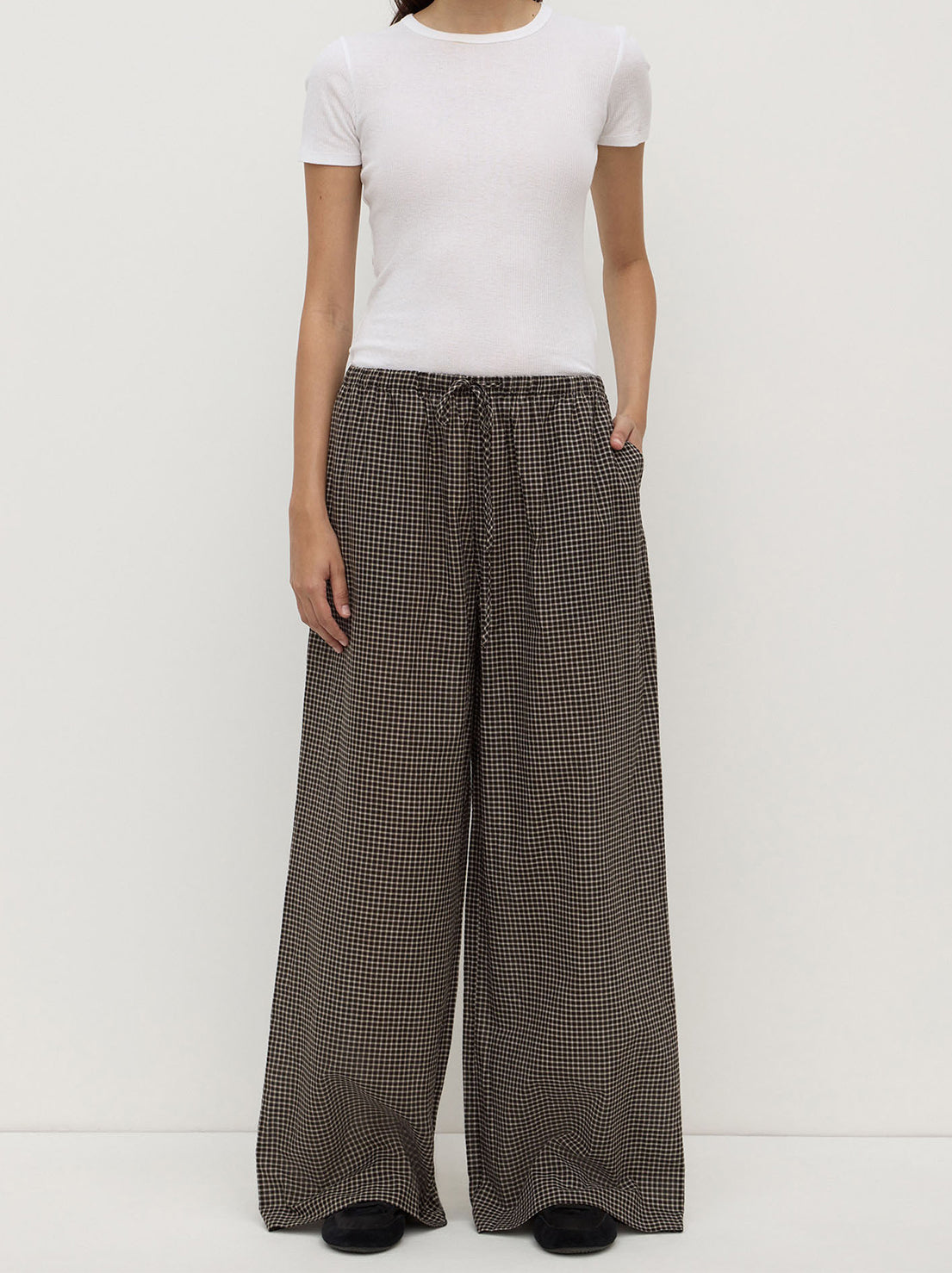 Assembly - Harriet Check Pant - Brown/Black
