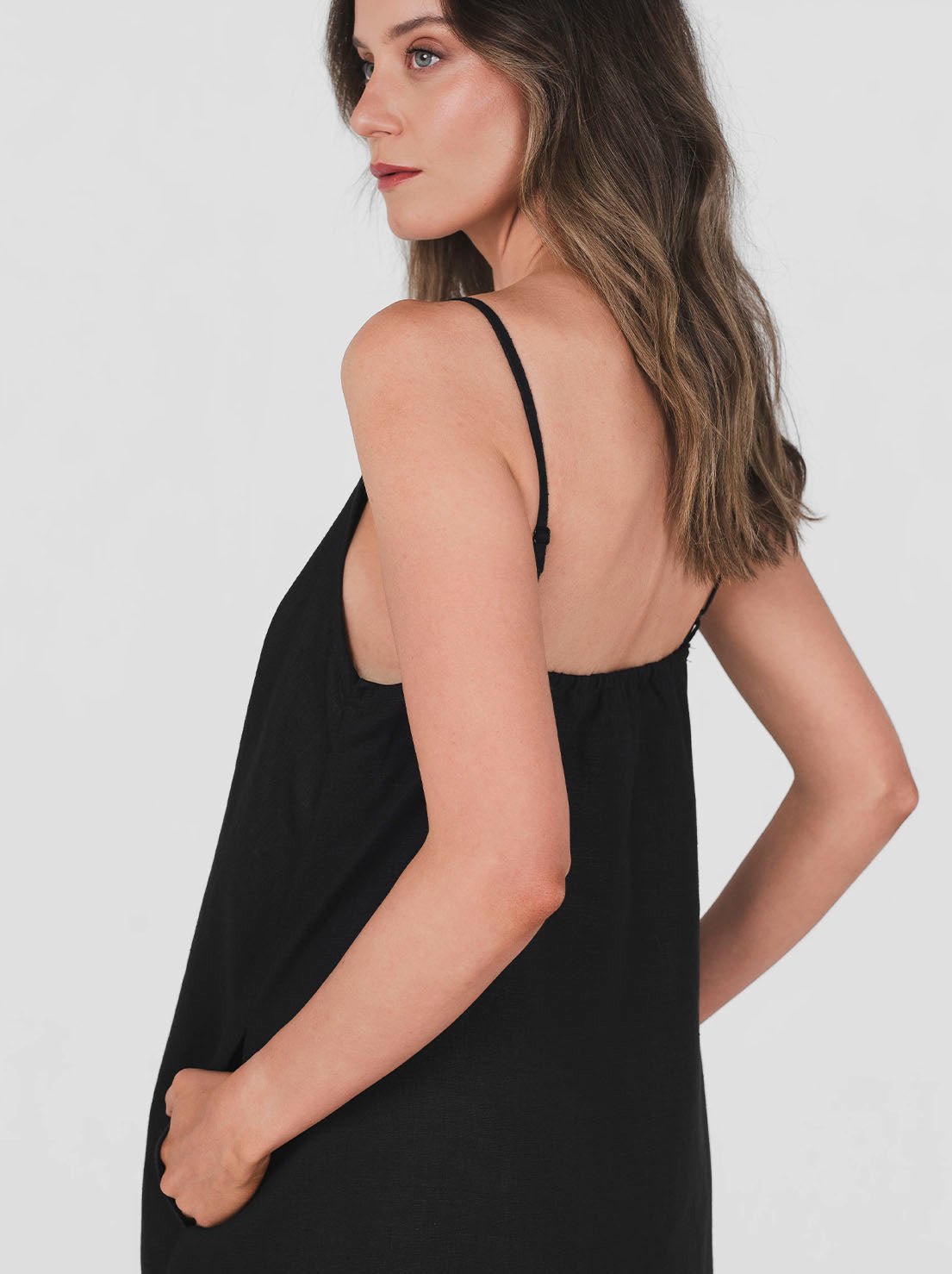 Hemp Clothing Australia - Cami Dress - Black