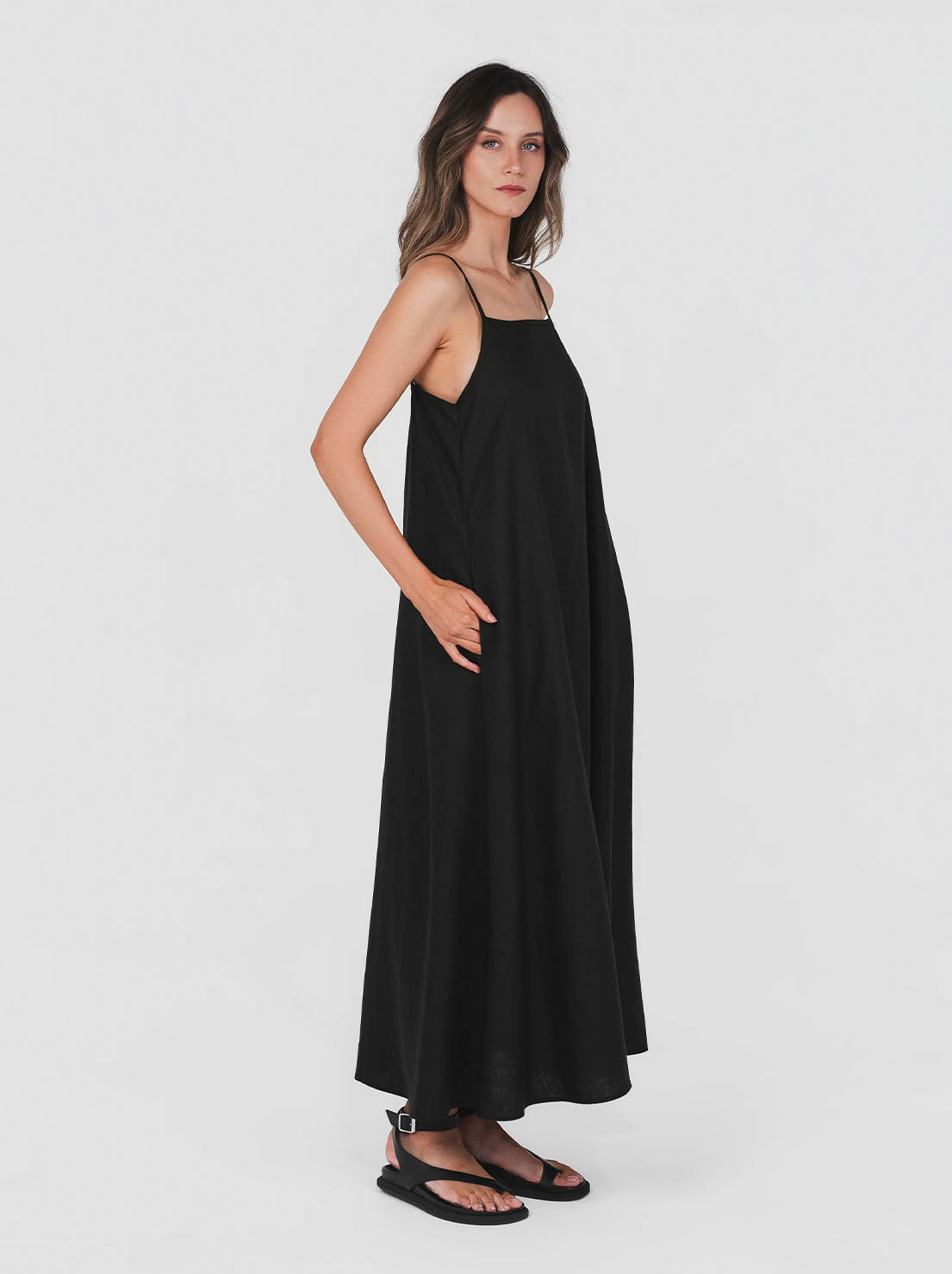 Hemp Clothing Australia - Cami Dress - Black