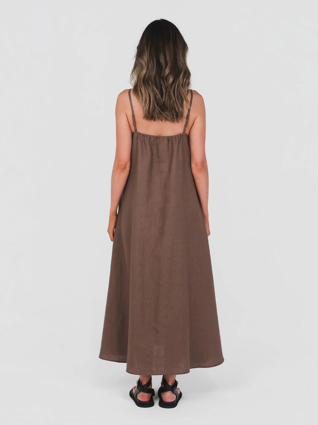Hemp Clothing Australia - Cami Dress - Pinecone