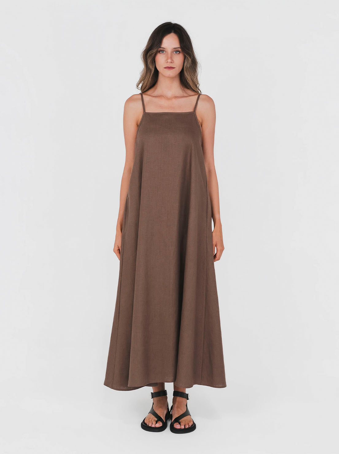 Hemp Clothing Australia - Cami Dress - Pinecone