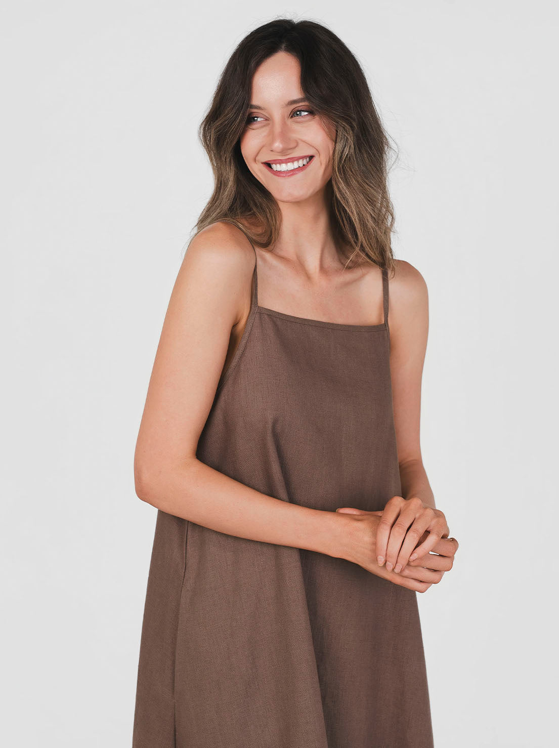 Hemp Clothing Australia - Cami Dress - Pinecone