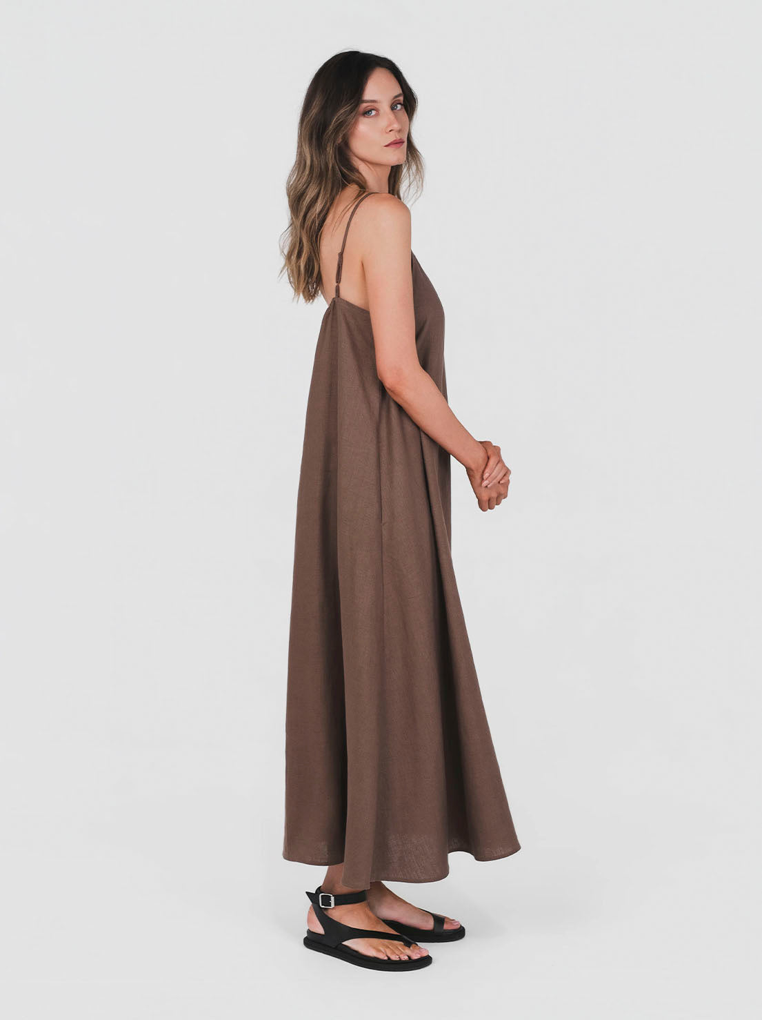 Hemp Clothing Australia - Cami Dress - Pinecone