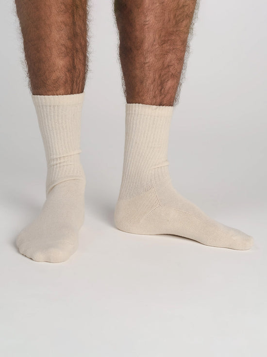 Hemp Clothing Australia - Crew Socks Thick - Natural