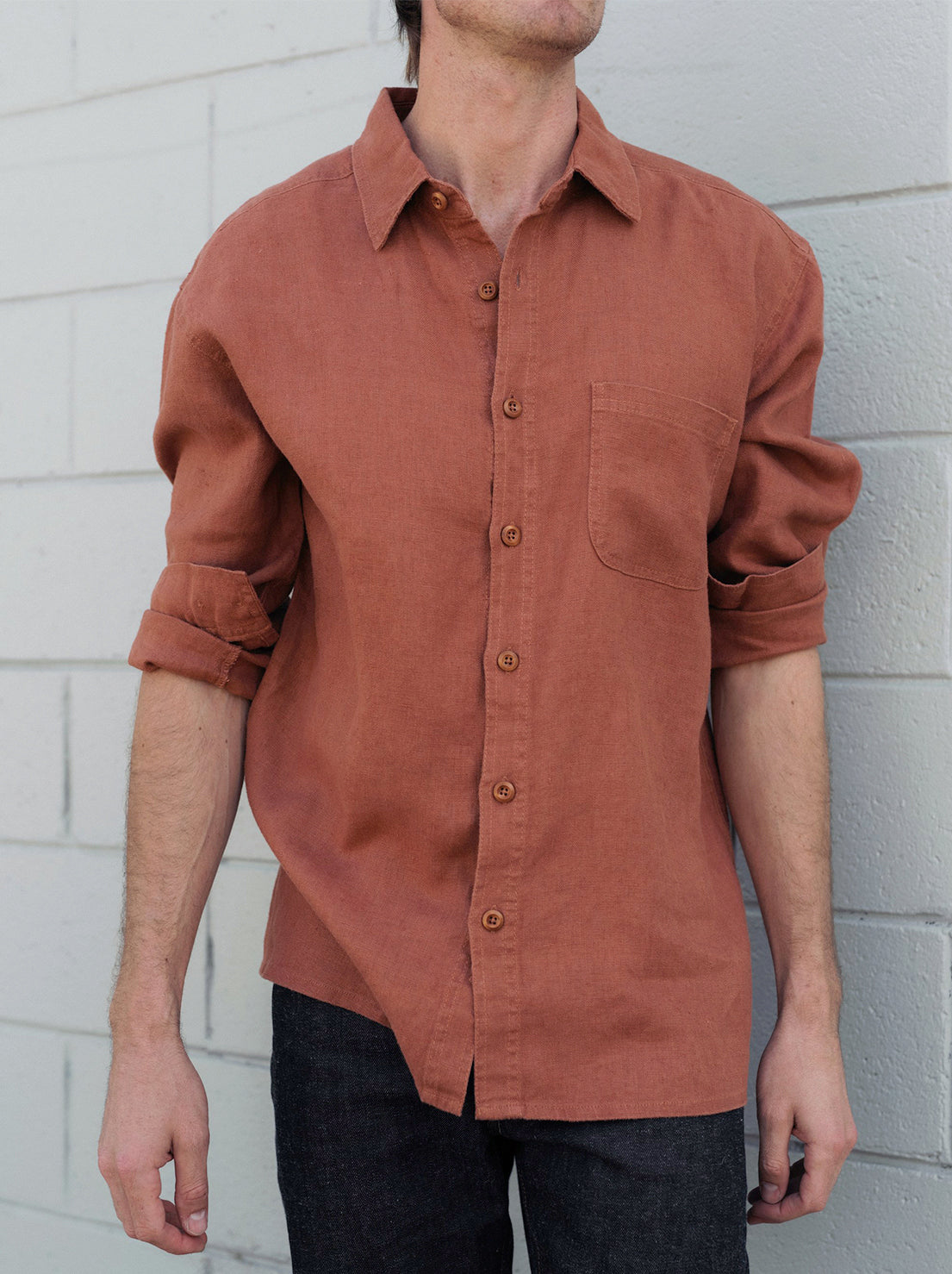 Hemp Clothing Australia - Heritage Shirt - Rust