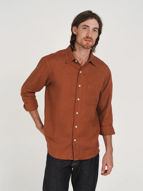 Hemp Clothing Australia - Heritage Shirt - Rust