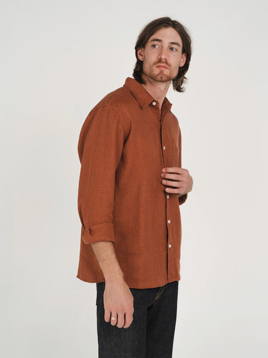 Hemp Clothing Australia - Heritage Shirt - Rust