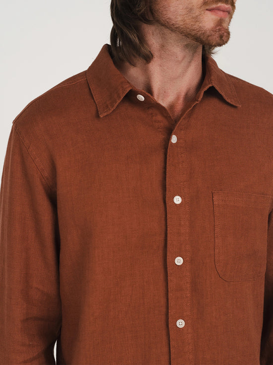 Hemp Clothing Australia - Heritage Shirt - Rust