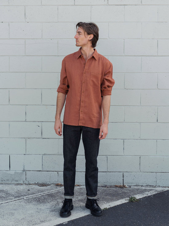 Hemp Clothing Australia - Heritage Shirt - Rust