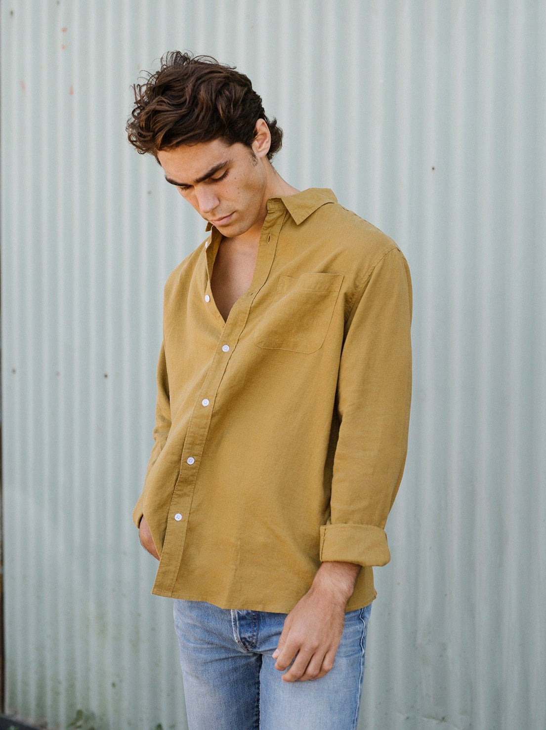 Hemp Clothing Australia - Newtown Shirt - Long Sleeve - Willow