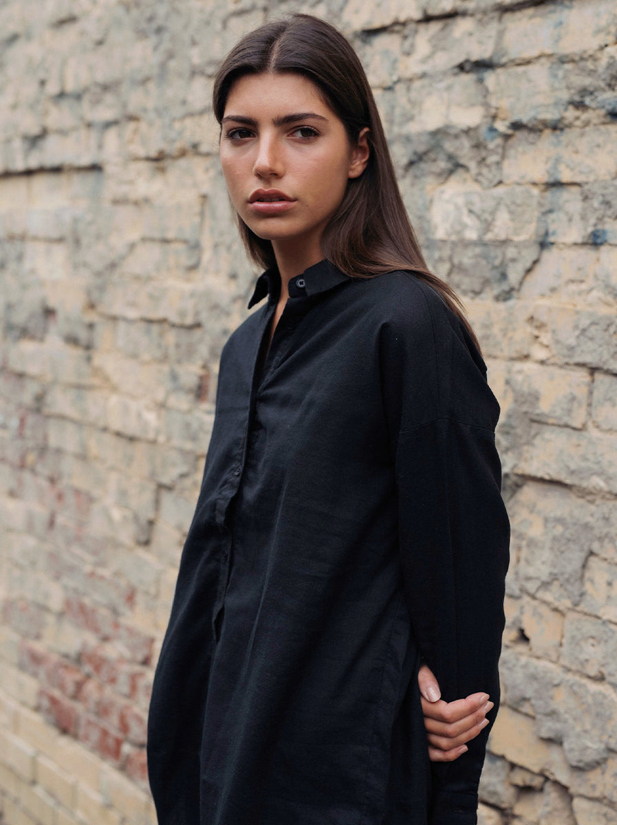 Hemp Clothing Australia - Stirling Shirt - Black – Abicus