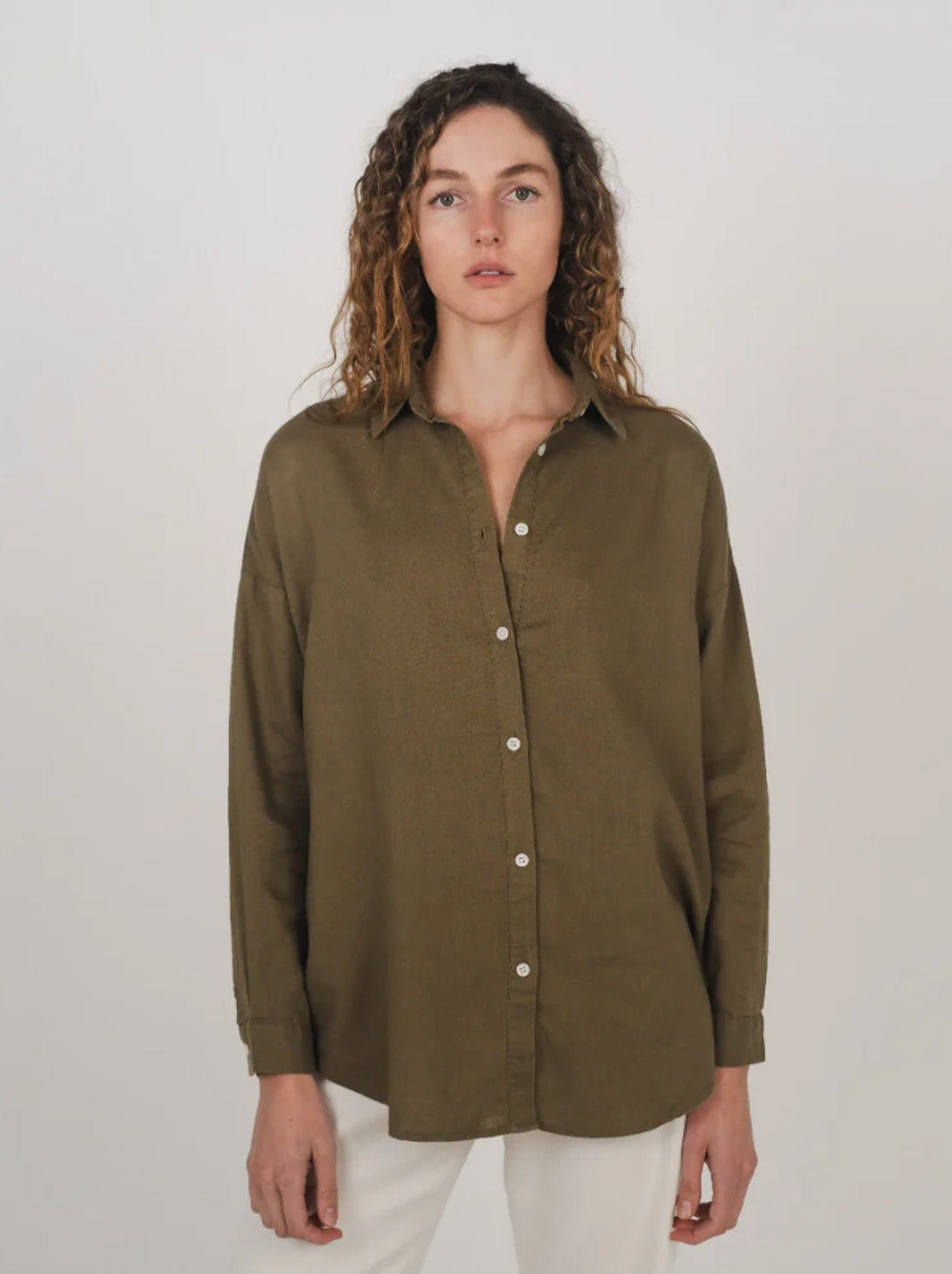 Hemp Clothing Australia - Stirling Shirt - Olive