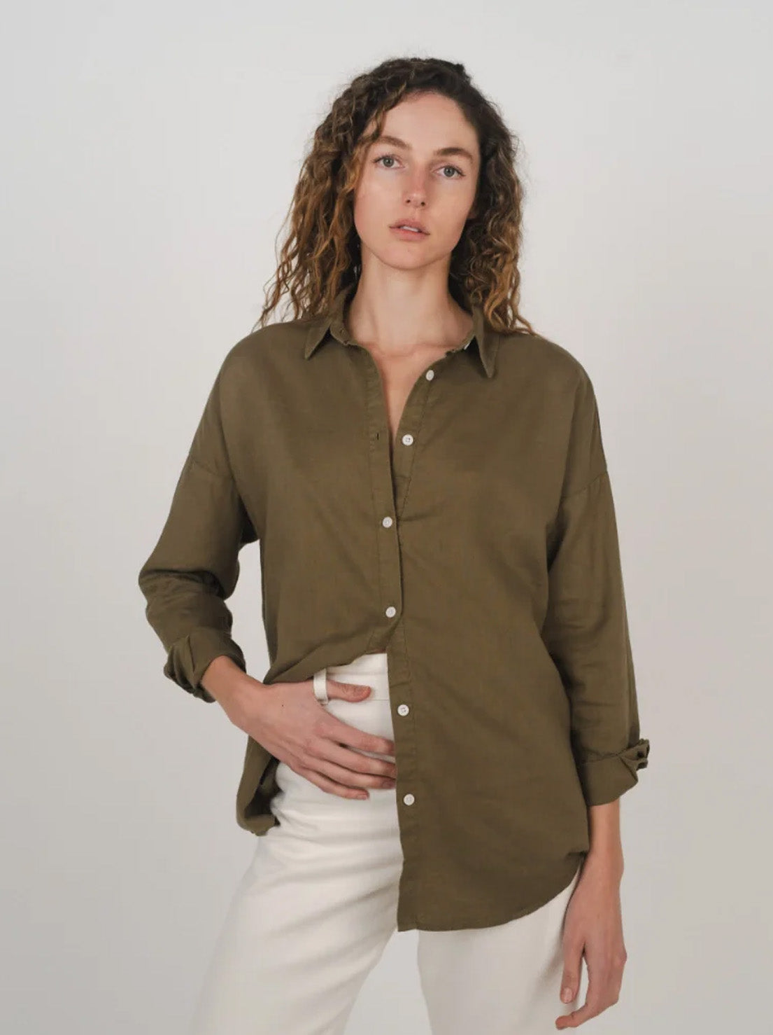 Hemp Clothing Australia - Stirling Shirt - Olive