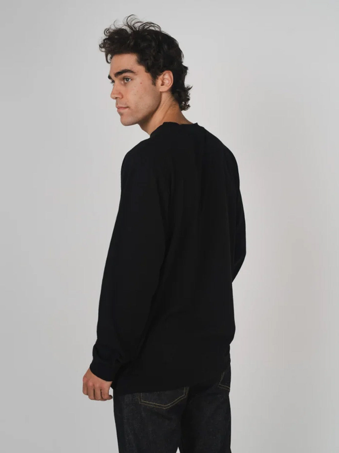 Hemp Clothing Australia - Unisex Boxy Long Sleeve Tee - Black