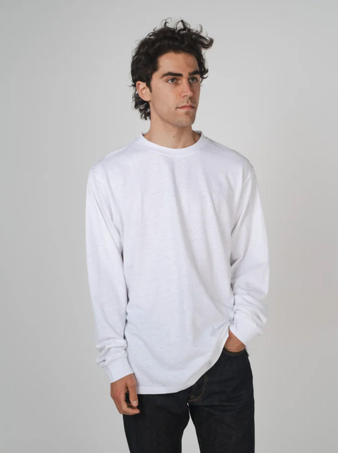 Hemp Clothing Australia - Unisex Boxy Long Sleeve Tee - Natural
