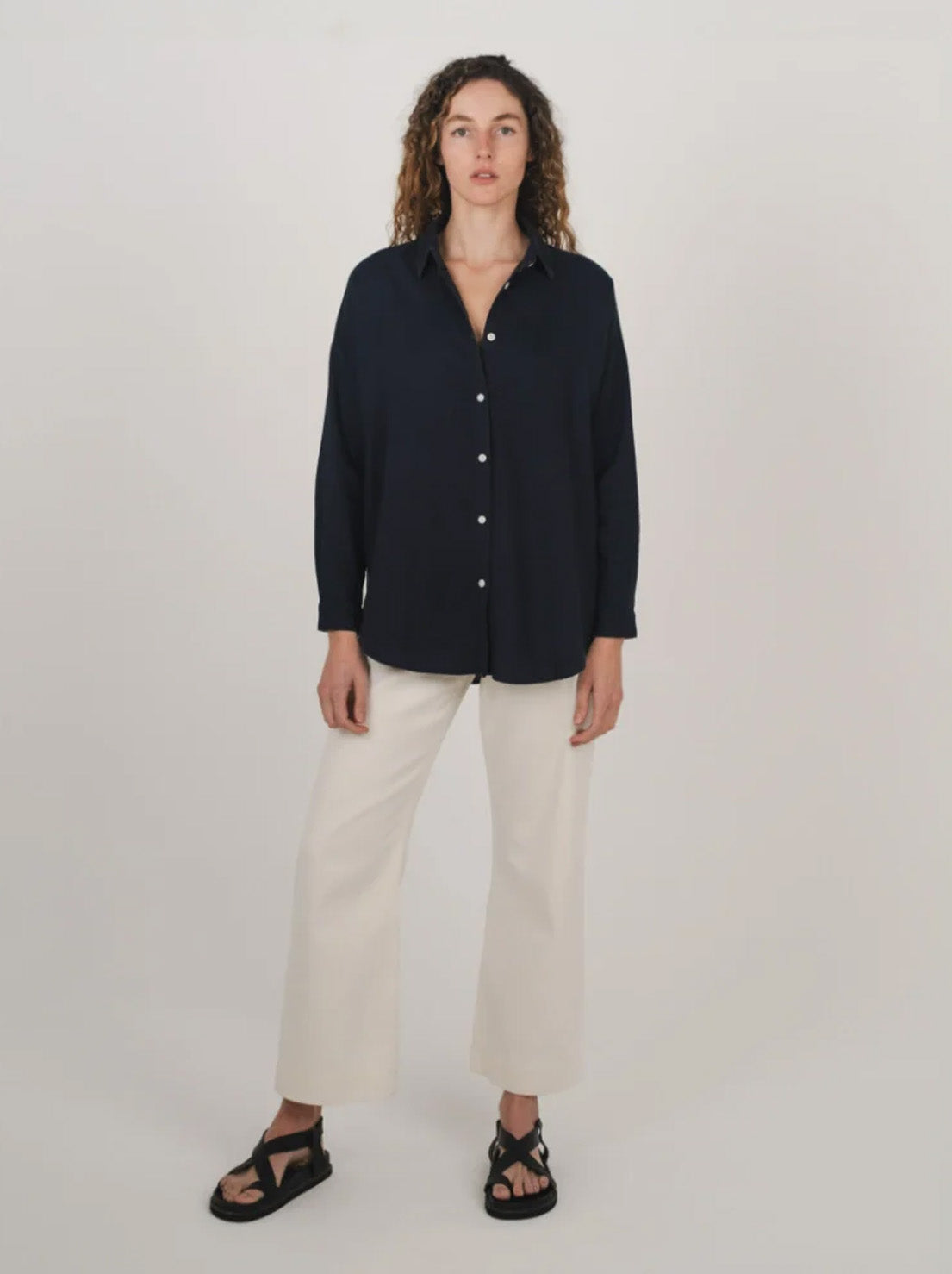 Hemp Clothing Australia - Stirling Shirt - Navy