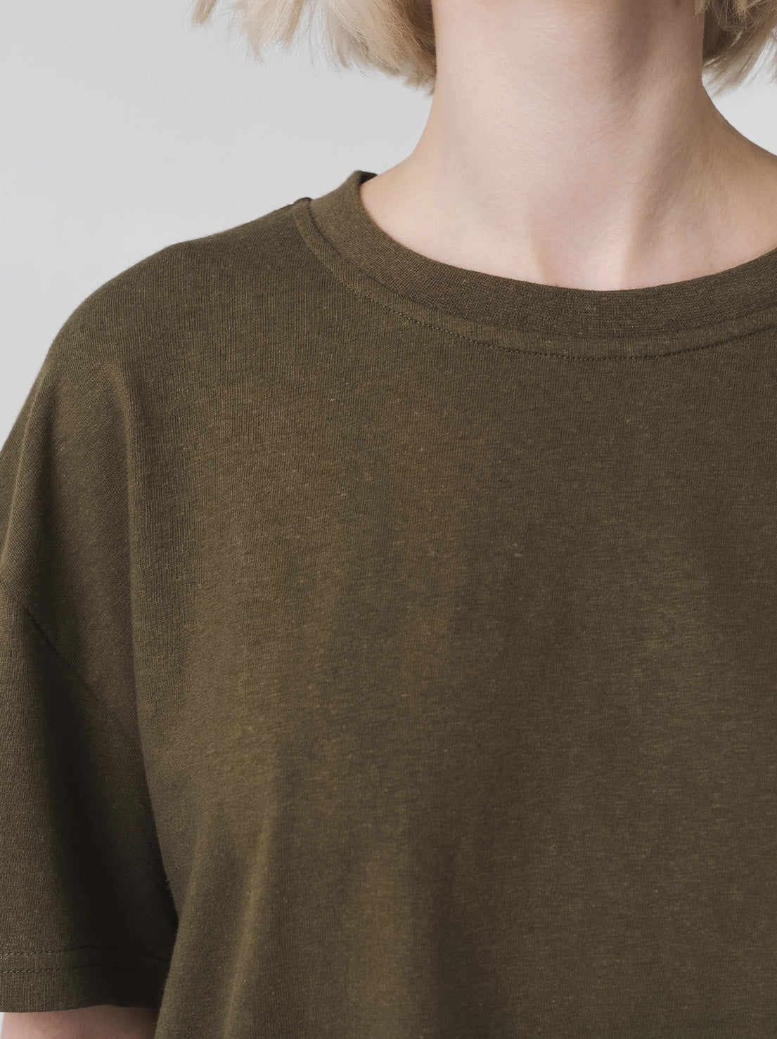 Hemp Clothing Australia - Womens Boxy Tee - Olive