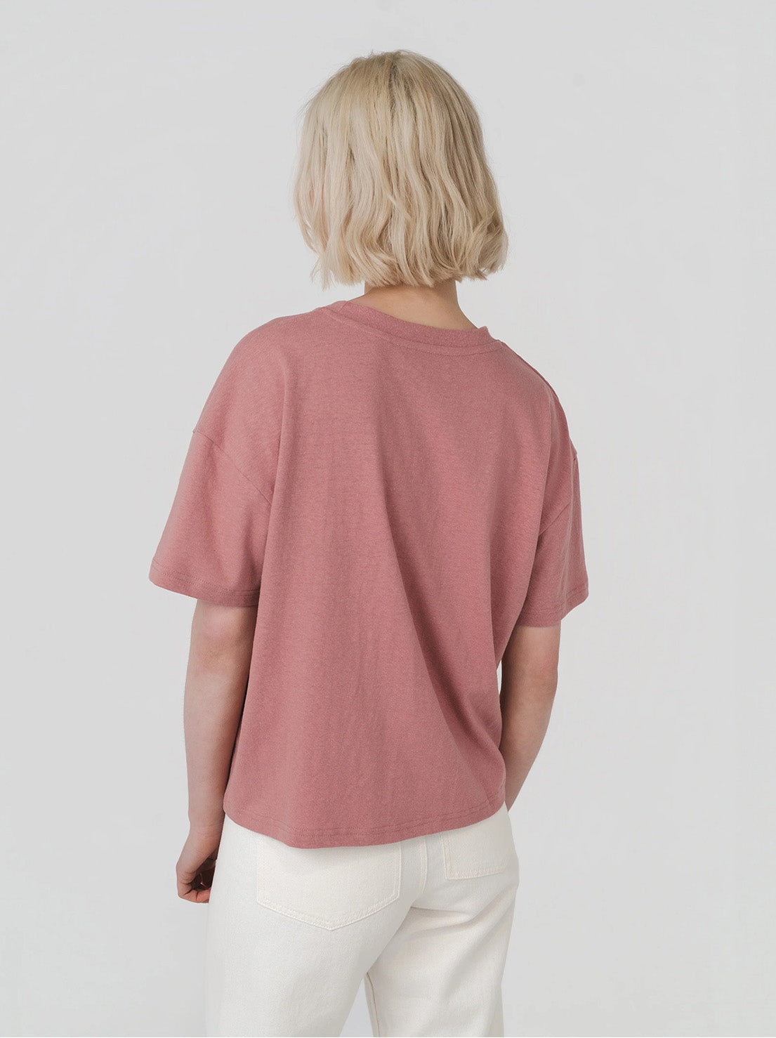 Hemp Clothing Australia - Womens Boxy Tee - Peach Beige