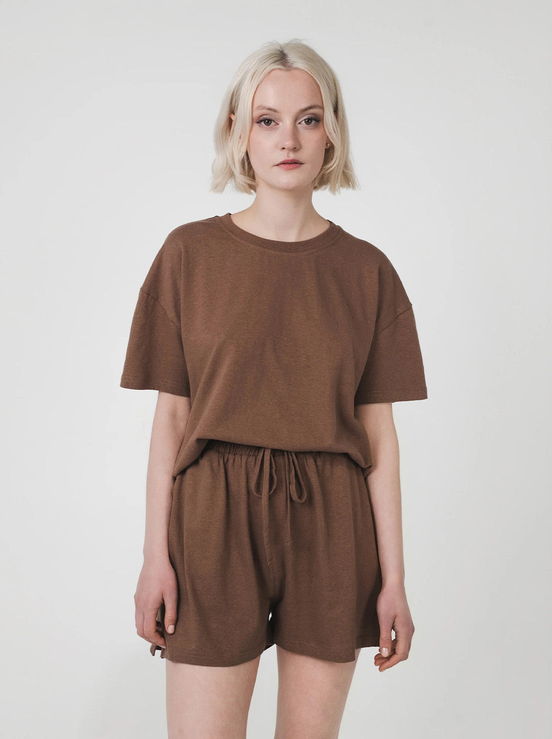 Hemp Clothing Australia - Womens Boxy Tee - Toasted Coconut