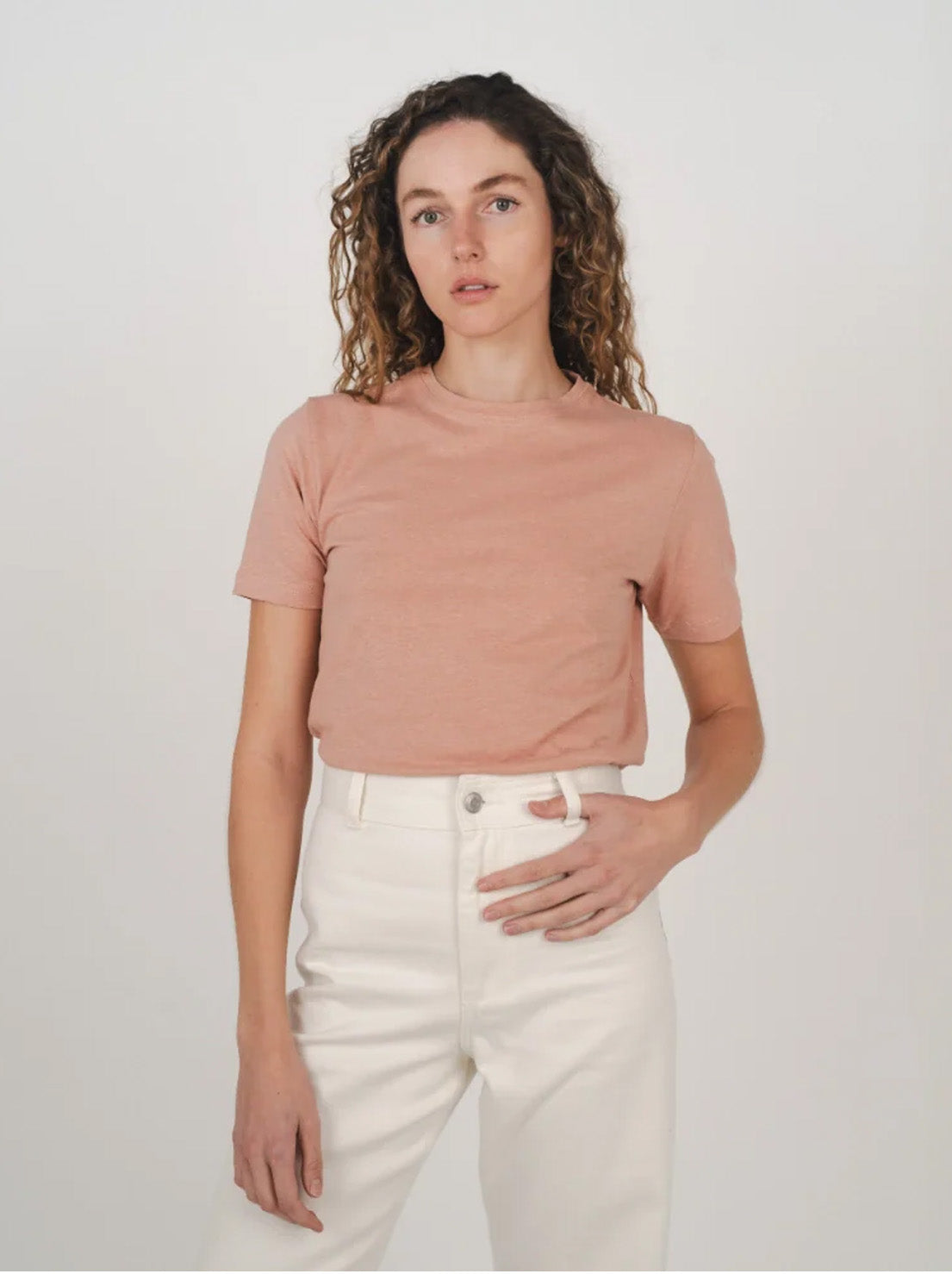 Hemp Clothing Australia - Womens Classic Tee - Cameo Rose