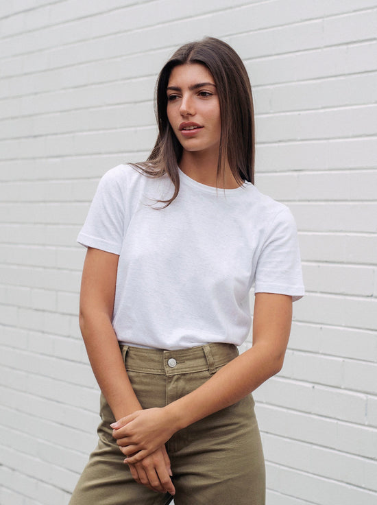 Hemp Clothing Australia - Womens Classic Tee - White