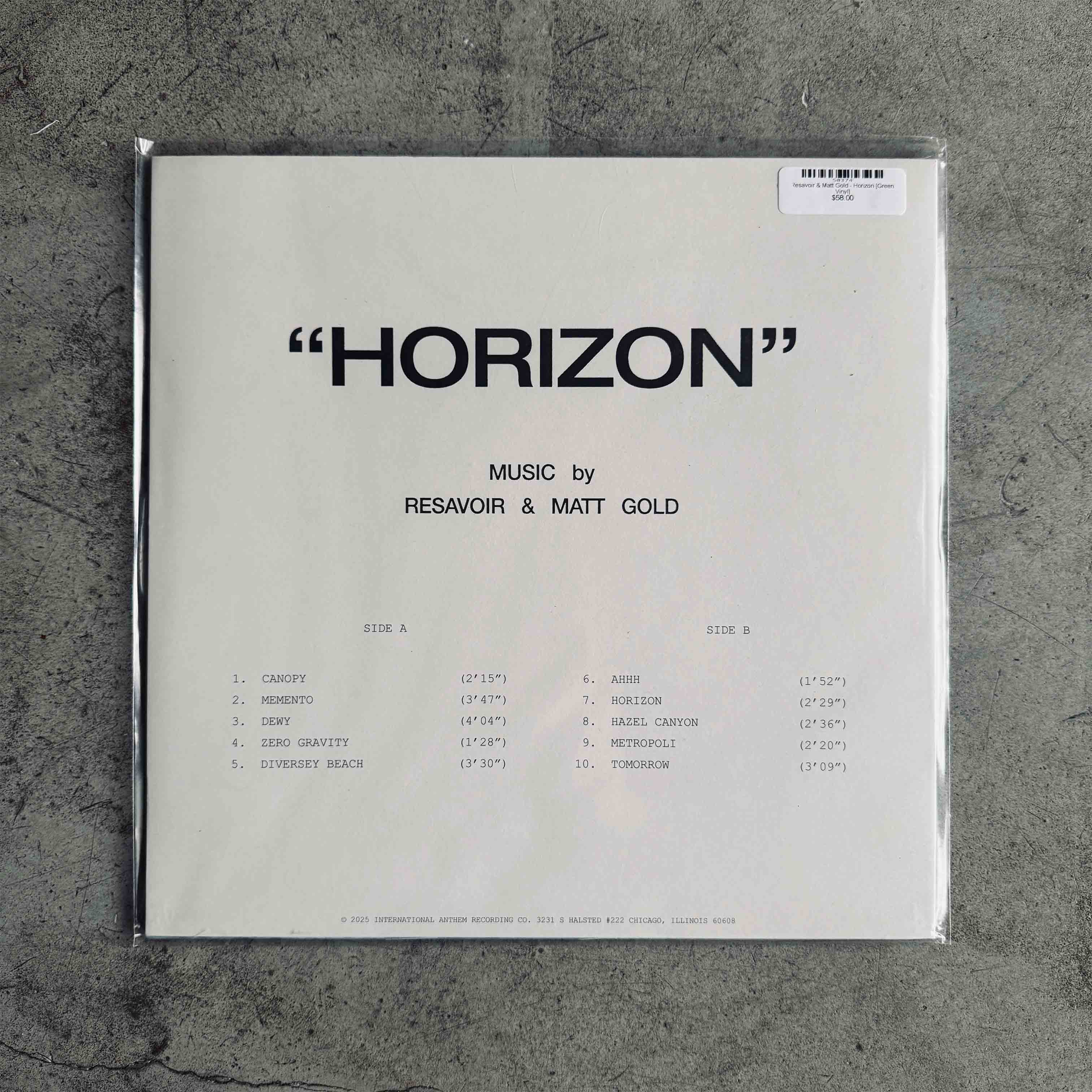 Resavoir & Matt Gold - Horizon. LP [Ltd Ed. Lake Glass Green Vinyl