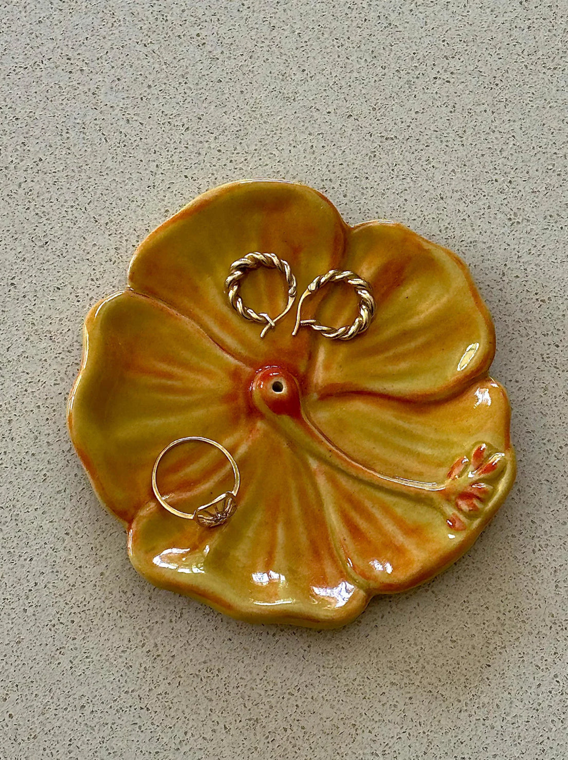 In Time Incense - Hibiscus Ceramic Incense Holder