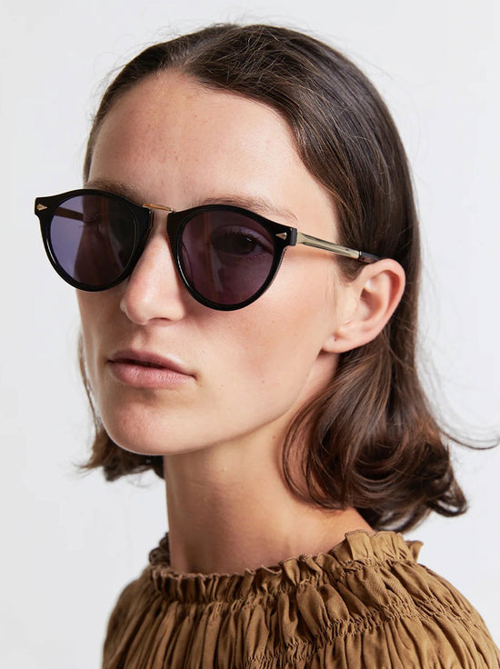 Karen Walker Eyewear - Helter Skelter Sunglasses - Black / Gold