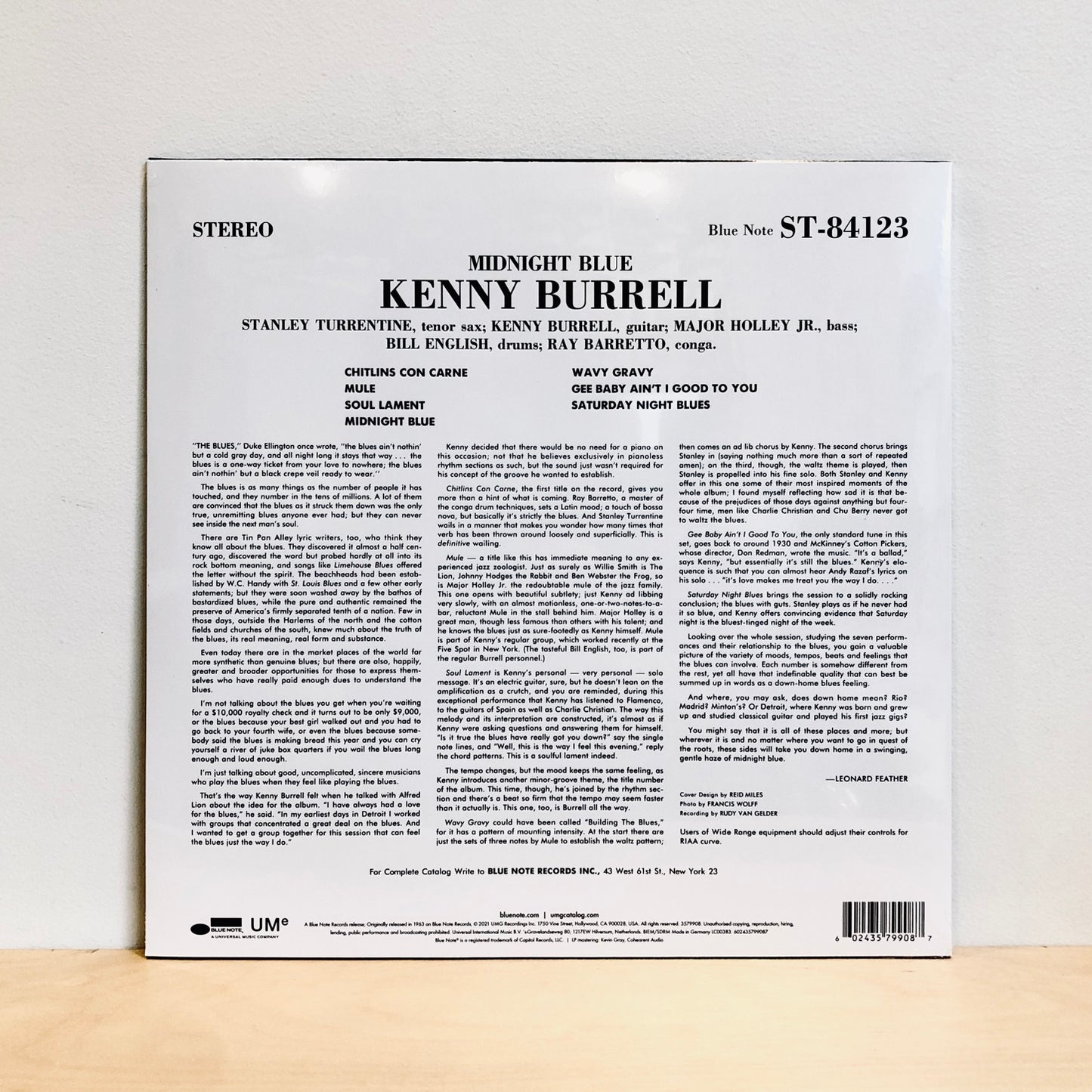 Kenny Burrell - Midnight Blue. LP [Blue Note Classic Vinyl Series] GERMAN IMPORT