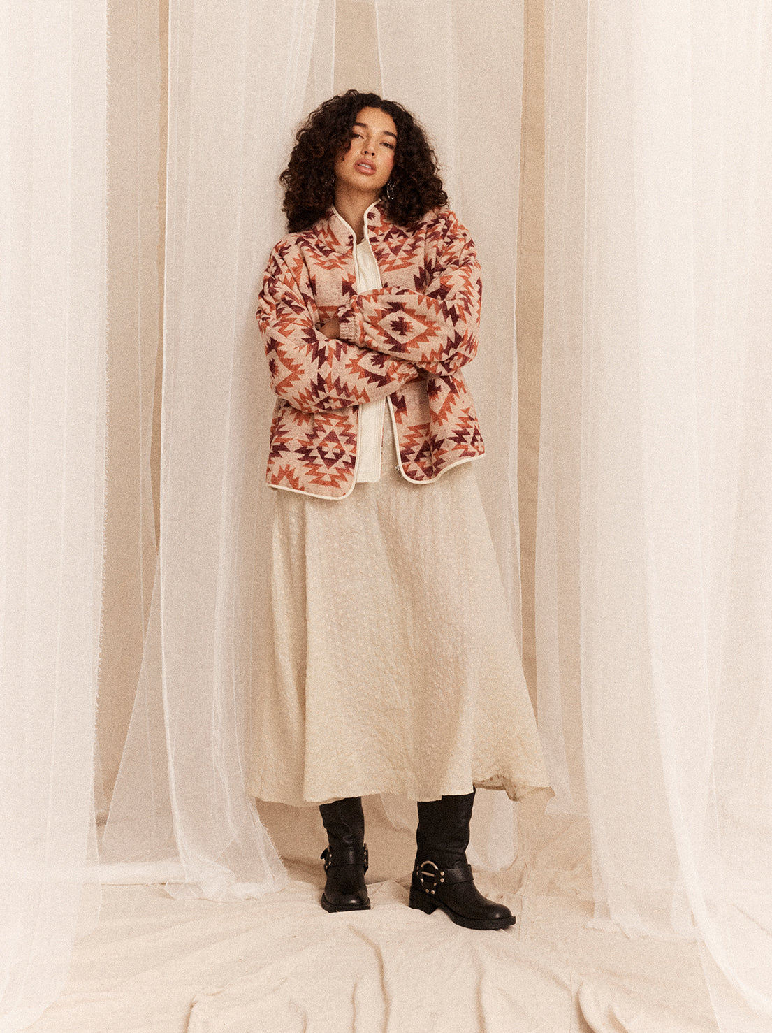 Kinga Csilla - Azteca Tsunami Jacket - Peach