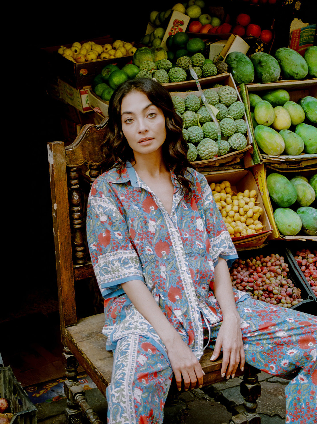 Kinga Csilla - Cortono Lae Shirt - Block Print