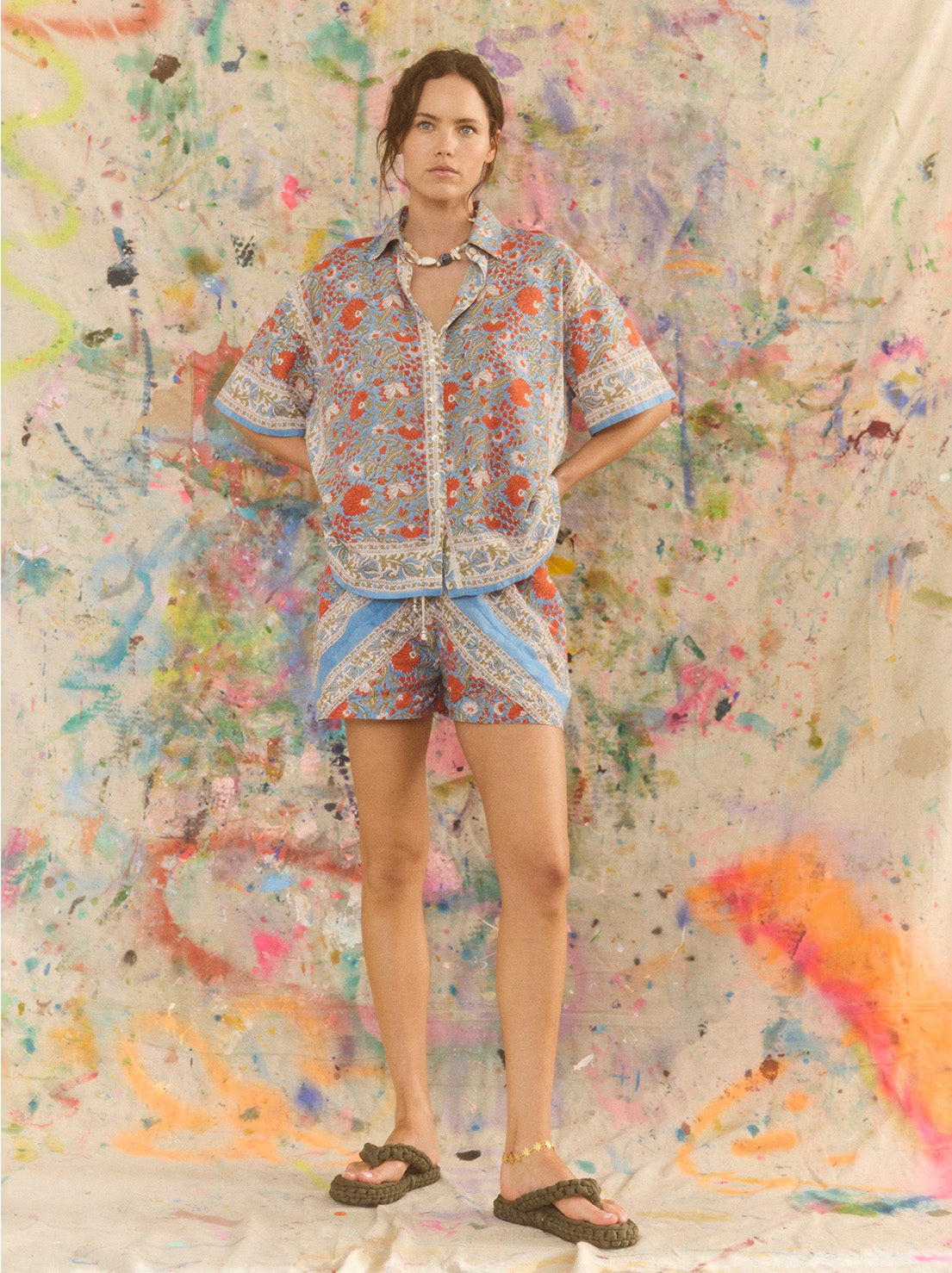 Kinga Csilla - Cortono Lae Shirt - Block Print