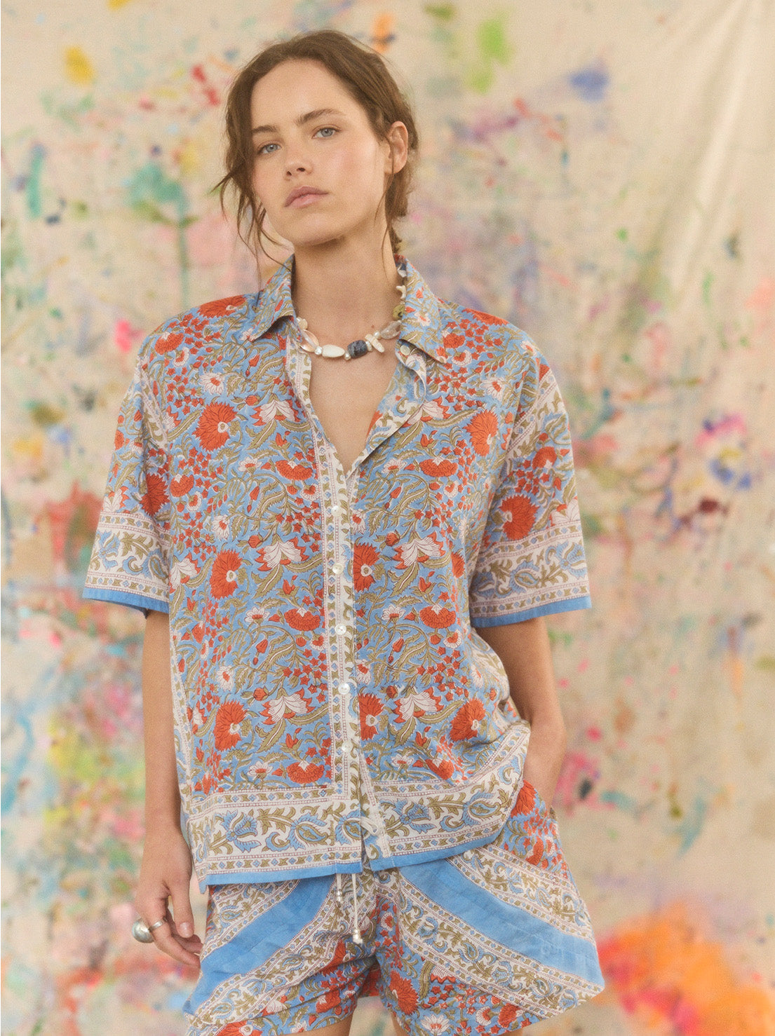 Kinga Csilla - Cortono Lae Shirt - Block Print