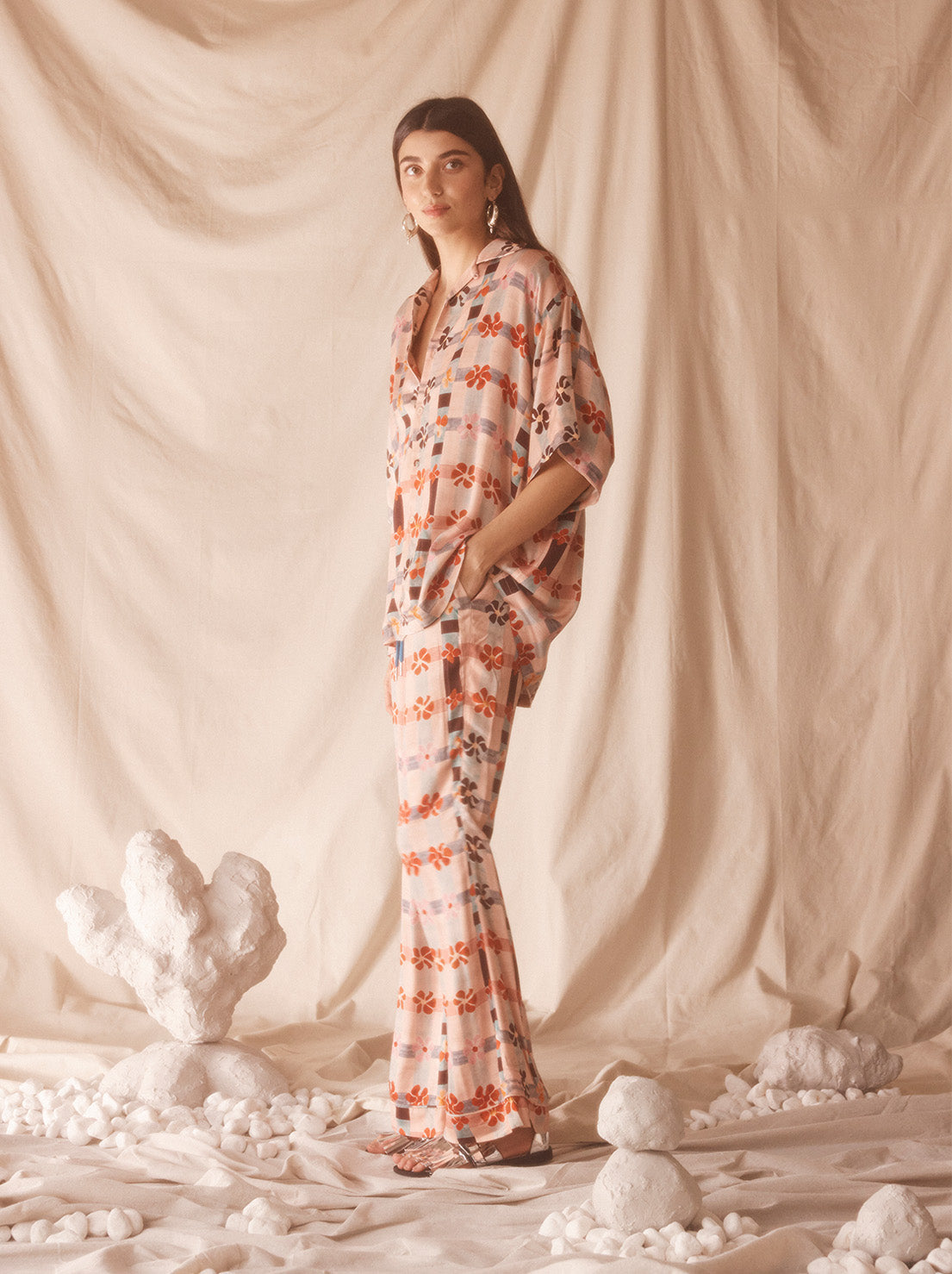 Kinga Csilla - Cuore Lae Shirt - Floral Check