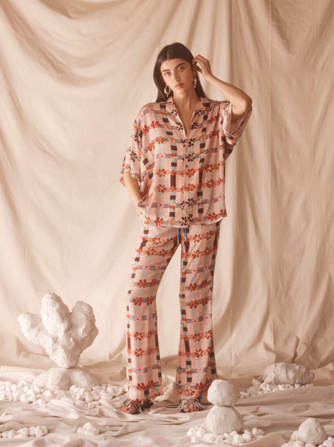 Kinga Csilla - Cuore Lae Shirt - Floral Check