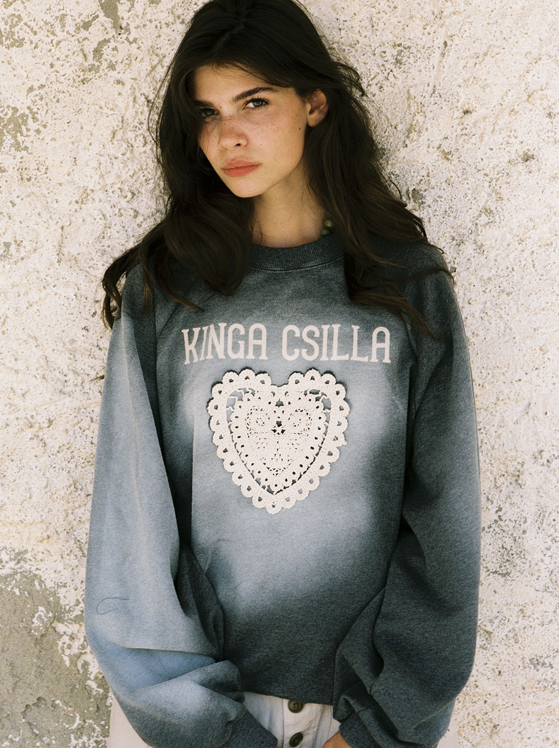 Kinga Csilla - Day Hearts Med Jumper - Grey