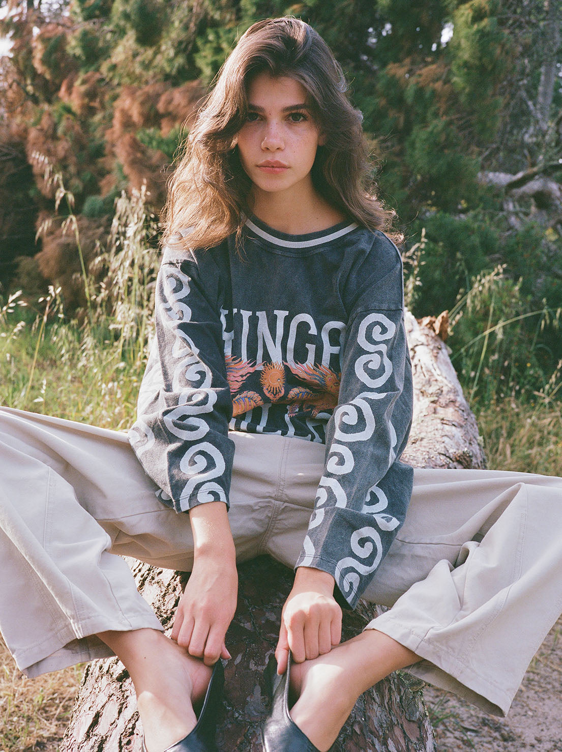Kinga Csilla - Deserted Dragon Tommy Tee - Washed Black