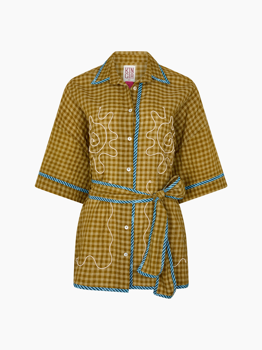 Kinga Csilla - Hulia Check Token Shirt - Green