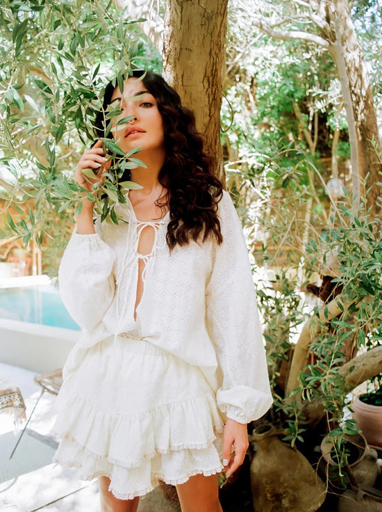 Kinga Csilla - Kaya Anglaise Alba Blouse - Cream